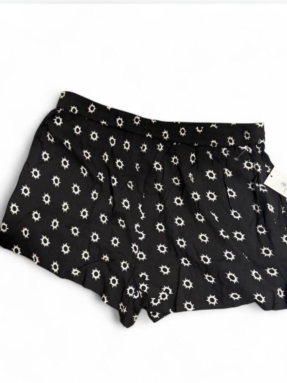 Volcom Beach Bandit Shorts Women’s XL Black White Sun Print NWT